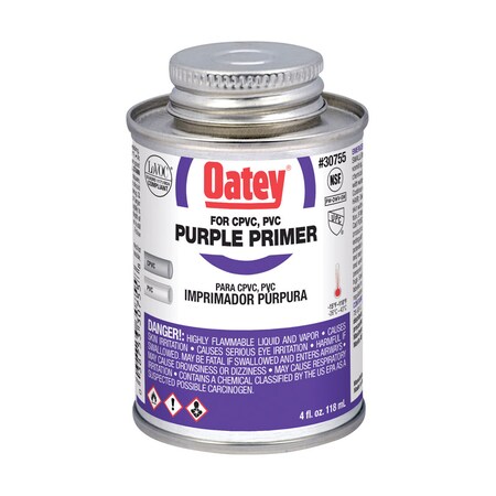 Oatey Primer Pvc Purple 4Oz 30755